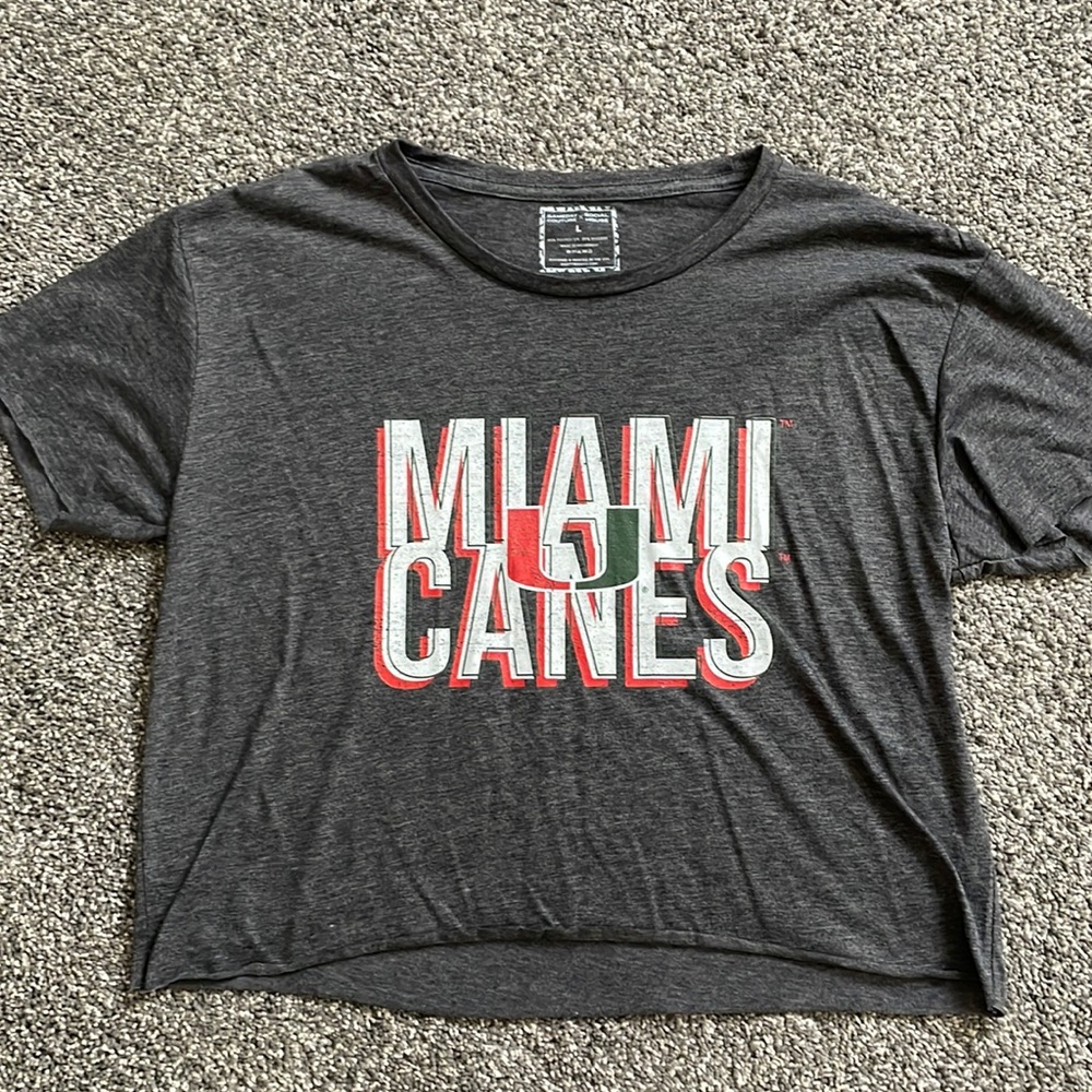 Miami Hurricanes crop top tee.  Never worn.
